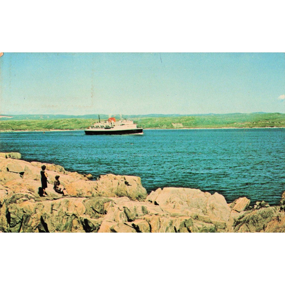Vintage 1965 MV William Carson Ferry Postcard Newfoundland Nova Scotia Canada